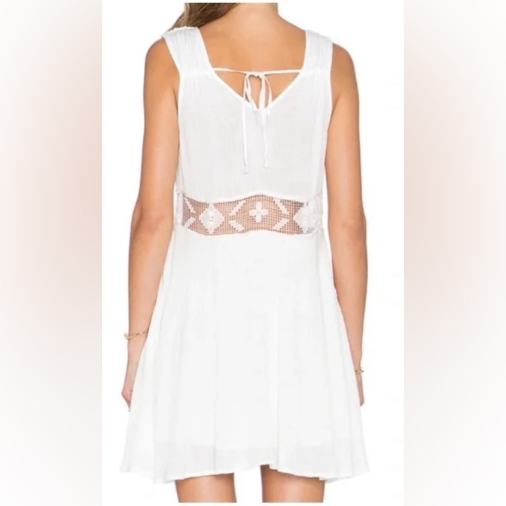 Free People Summer Feeling Dress Ivory White Crochet Dress size Medium - Picture 3 of 11